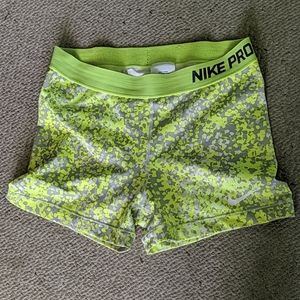 SOLD - Nike Pro Compression Shorts Neon Yellow